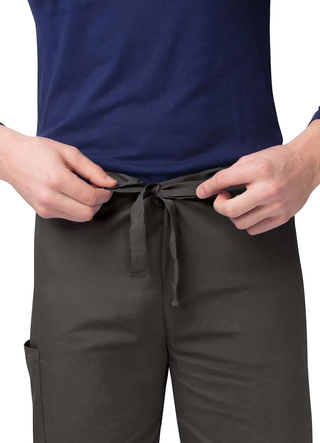 Adar Universal Mens Scrubs - Drawstring Tapered Leg Scrub Pants