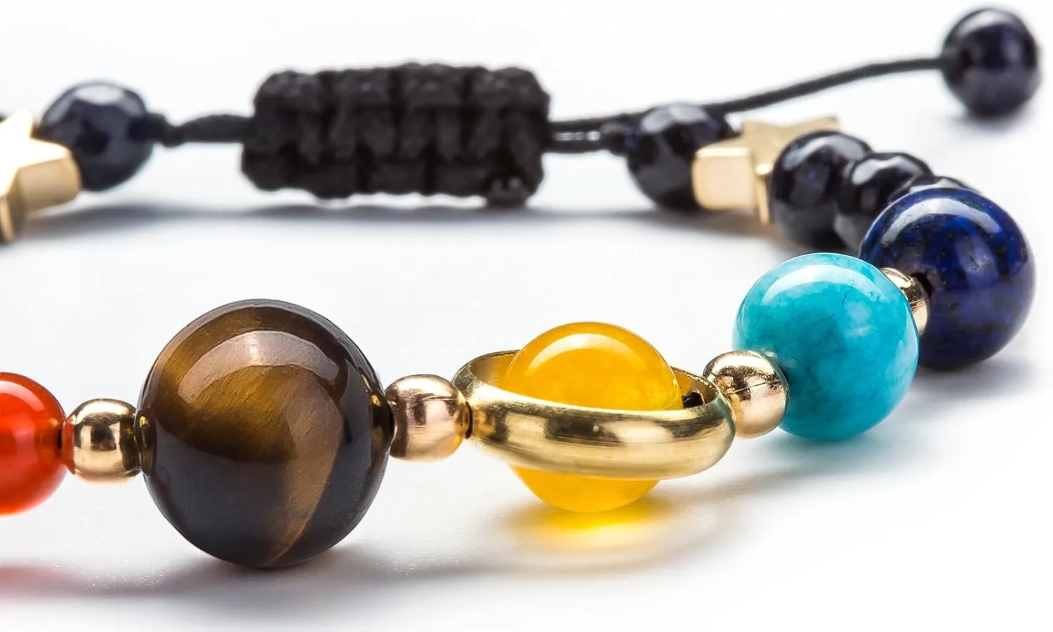 Fesciory Women Solar System Bracelet Universe Galaxy The Eight Planets Guardian Star Natural Stone Beads Bracelet Bangle Gifts