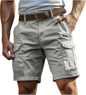 Mens Summer Cargo Shorts Lightweight Relaxed Fit Work Cargo Shorts, Short Pants for Golf Fishing Hiking Athletic
