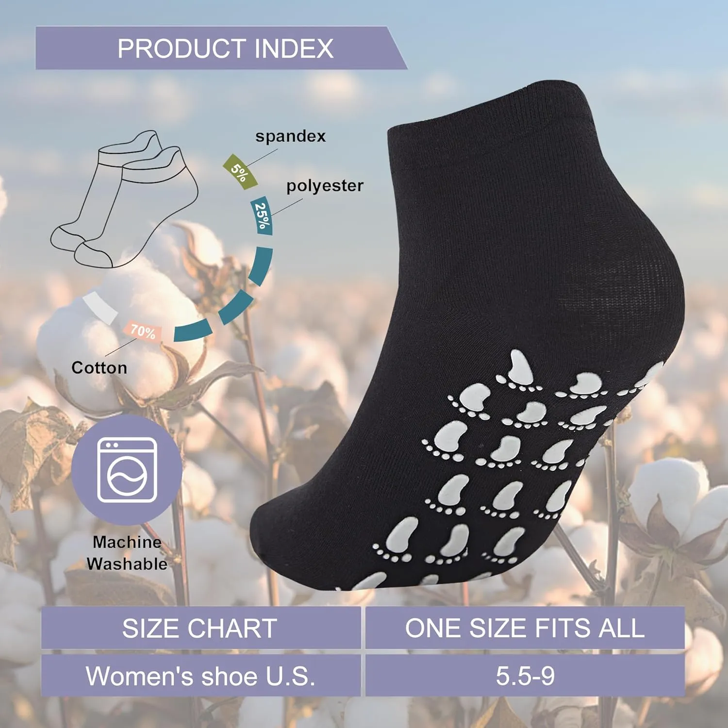 Pilates Grip Socks for Women Cute Non Slip Grippy Socks Woman for Yoga Barre Dance Hospital