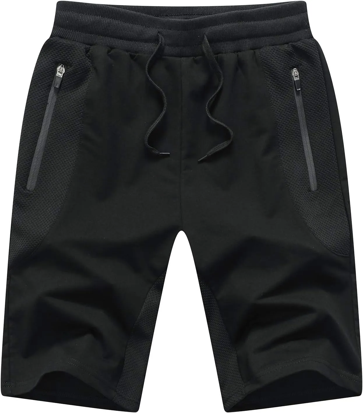 Tansozer Mens Athletic Shorts with Zip Pockets