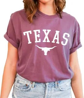 Texas T-Shirt for Men, Women, Unisex - Lone Star State Graphic Tee - Retro Looked Short Sleeve Crew Neck Top - 100% Cotton
