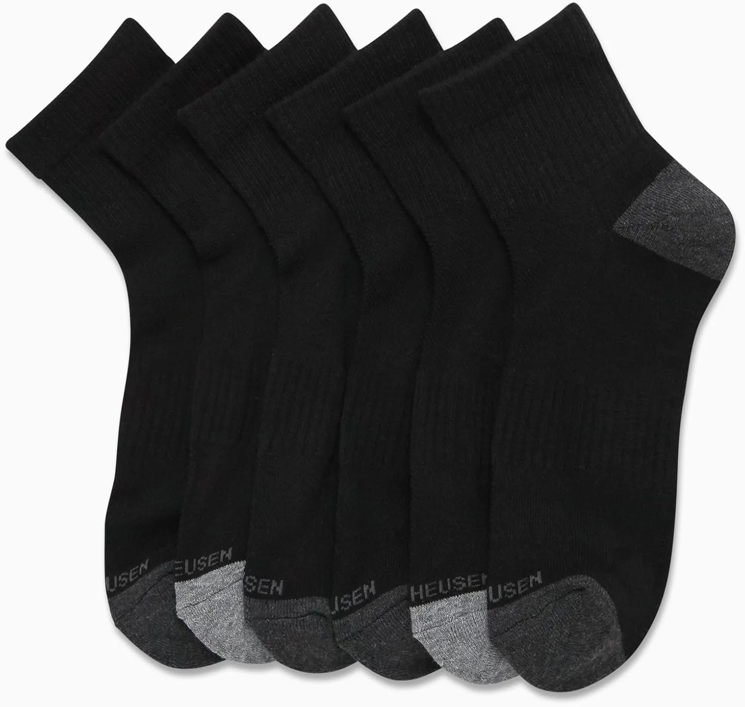 Van Heusen Men's Athletic Quarter Cut Socks (6 Pack)