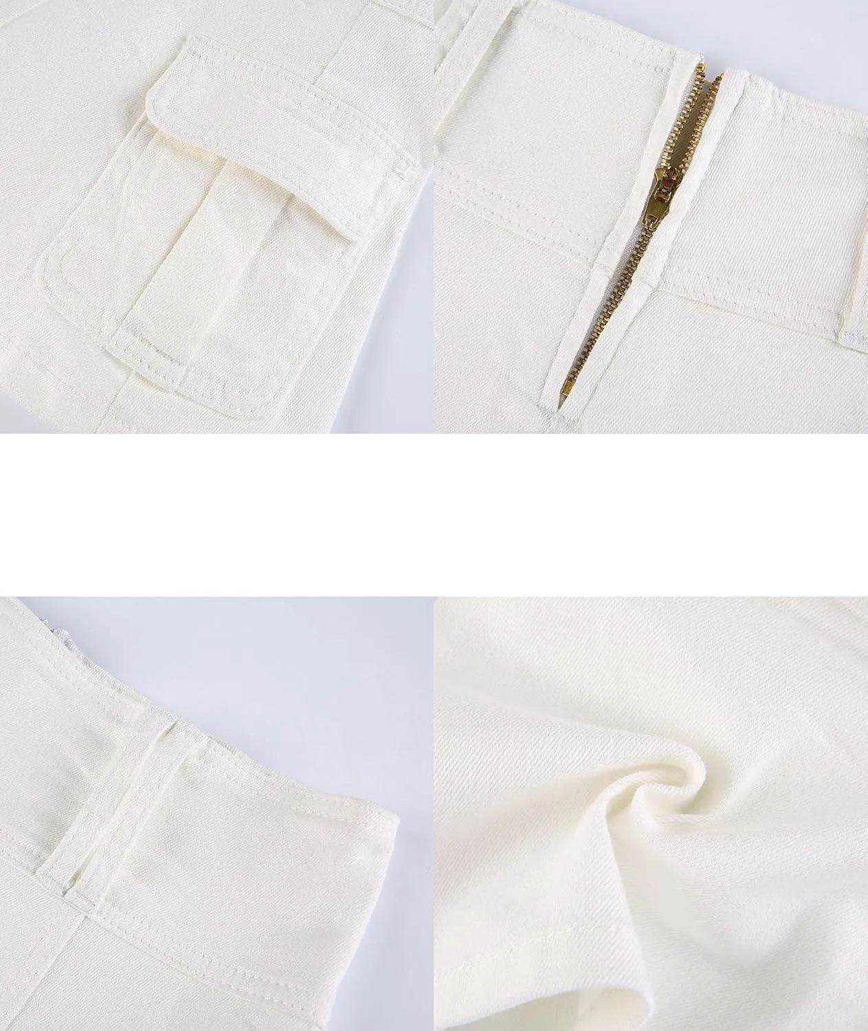 Women's Casual High Waisted A Line Mini Skirt Solid Flared Zipper Summer Short Wrap Skort Sexy Golf Workout