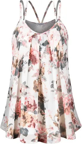 Womens Cute V Neck Sleeveless Tank Tops
