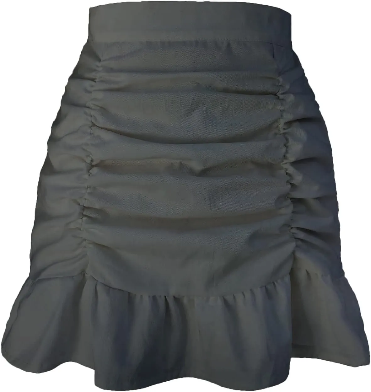 Womens Ruched Flounce Pencil Skirt Fish Tail Short Skirts